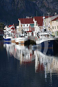 Fishing boats moored