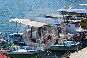 Moored fishing boats, Limassol, Cyprus