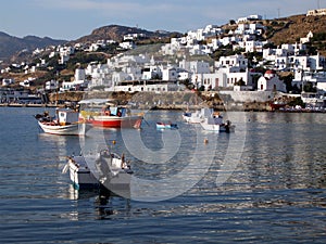 Fishing Boats in Mykonos Bay