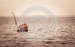 Fishing boats out fishing