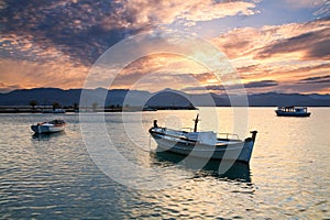 Fishing boats, Peloponnese, Greece.