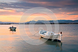 Fishing boats, Peloponnese, Greece.