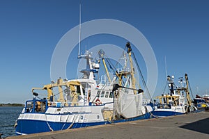 Fishing boats in the port of Stellendam