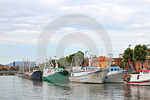 Fishing boats on the Porto Canale Rimini photo