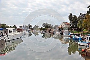 Fishing Boats on a River in Cyprus