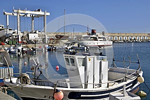 Fishing boats in the Roquetas Marina, Almeria - Spain