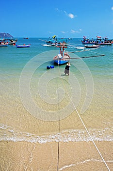 Fishing boats in the sea