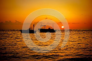 Fishing Boats Sunset