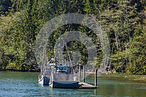 Fishing boats on dock