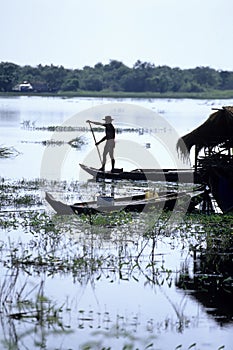 Fishing boats- Tonle Sap lake, Cambodia