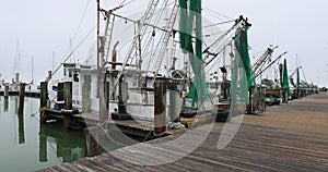 Fishing boats trawler harbor marina Corpus Christi Texas 4K