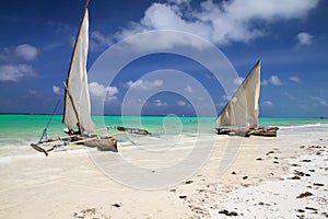 Fishing boats in Zanzibar