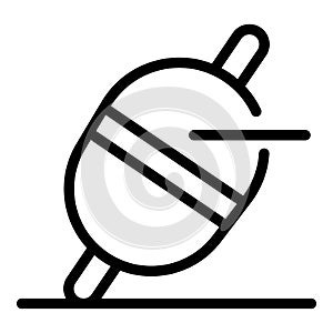 Fishing bobber icon, outline style