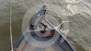 Fishing from the bow of a boat using Garmin Livescope