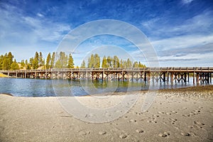 Fishing Bridge in Yellowstone National Park, USA.