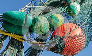 Fishing buoys and nets