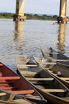 Fishing canoe on the rio san francisco photo