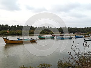 Fishing center at kumta Beach karnataka Indian photo