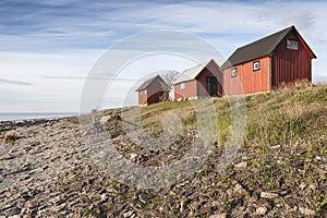 Fishing cottages on Oeland Island, Sweden