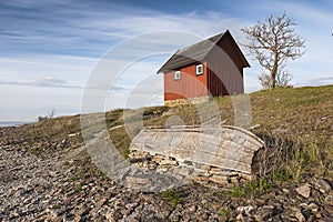Fishing cottages on Oeland Island, Sweden
