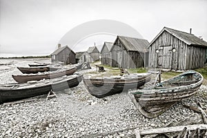 Fishing cottages on Oeland Island, Sweden