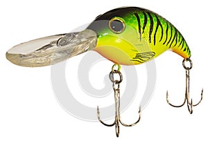 Fishing crankbait at a quatering angle