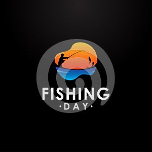 Fishing Day Vector Design Illustration