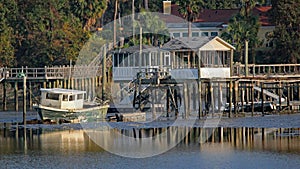 Fishing docks near Tybee Island, GA