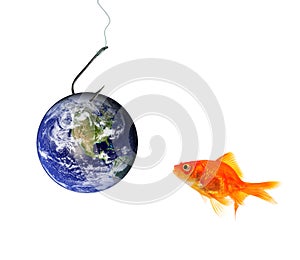 Fishing with earth as bait