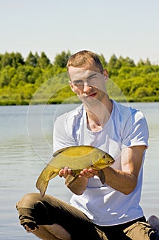 Fishing with a fish tench