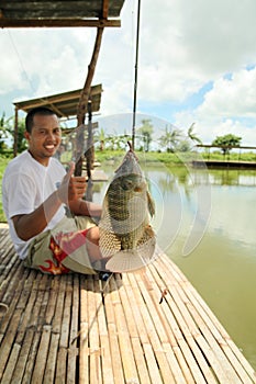 Fishing fishpond photo