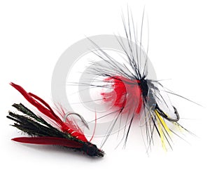 Fishing flies of diffrent colors