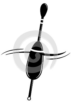 Fishing float on the water vector
