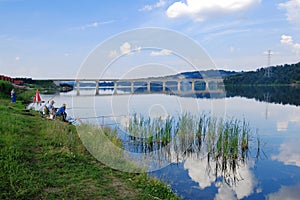 Fishing on the Gruza lake. photo