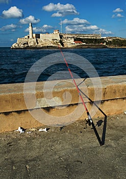 Fishing on Habana malecon