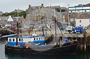 Fishing harbour of Stromness, the second-most populous town in Mainland Orkney, Scotland