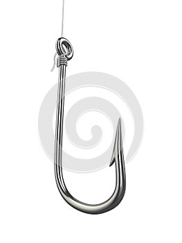 Fishing hook. 3d