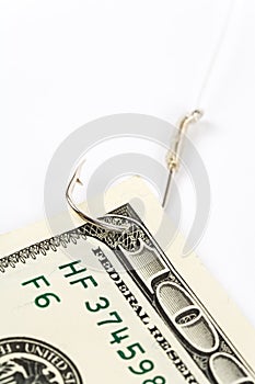 Fishing Hook and Dollar