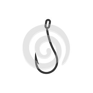Fishing Hook icon, Fishing Hook logo, simple vector icon photo