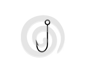 Fishing, hook icon. Vector illustration, flat design