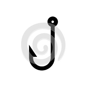 Fishing hook icon. Vector photo