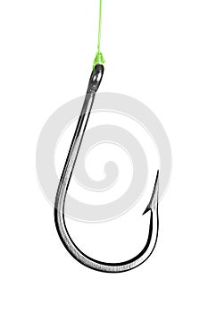 Fishing hook isolated on white