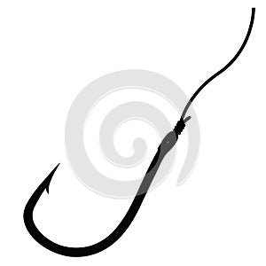 Fishing hook isolated on white,