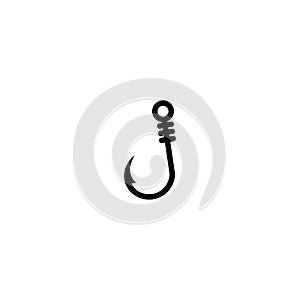 Fishing hook line icon vector design
