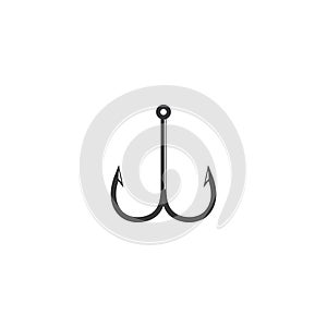 fishing hook  logo icon vector illustration