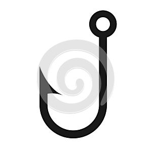 Fishing hook vector icon