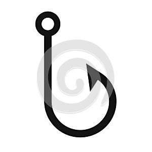 Fishing hook vector icon