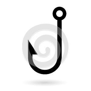 Fishing hook vector icon