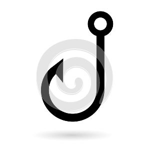Fishing hook vector icon