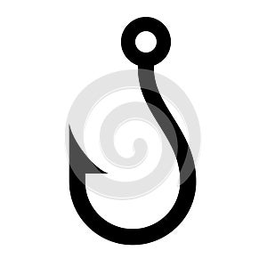 Fishing hook vector icon